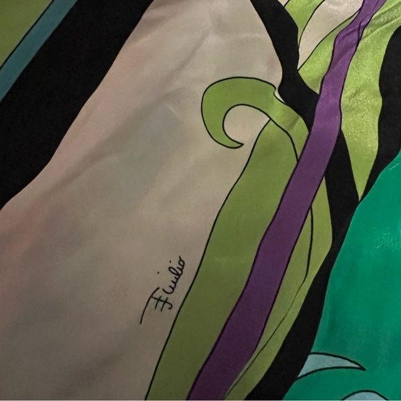 Pucci Long Twilly Silk Scarf - Picture 3 of 5